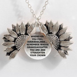 Sunflower Double-layer Lettering Necklace
