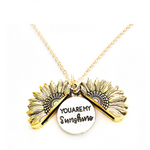 Sunflower Double Lettering Necklace
