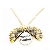 Sunflower Double Lettering Necklace
