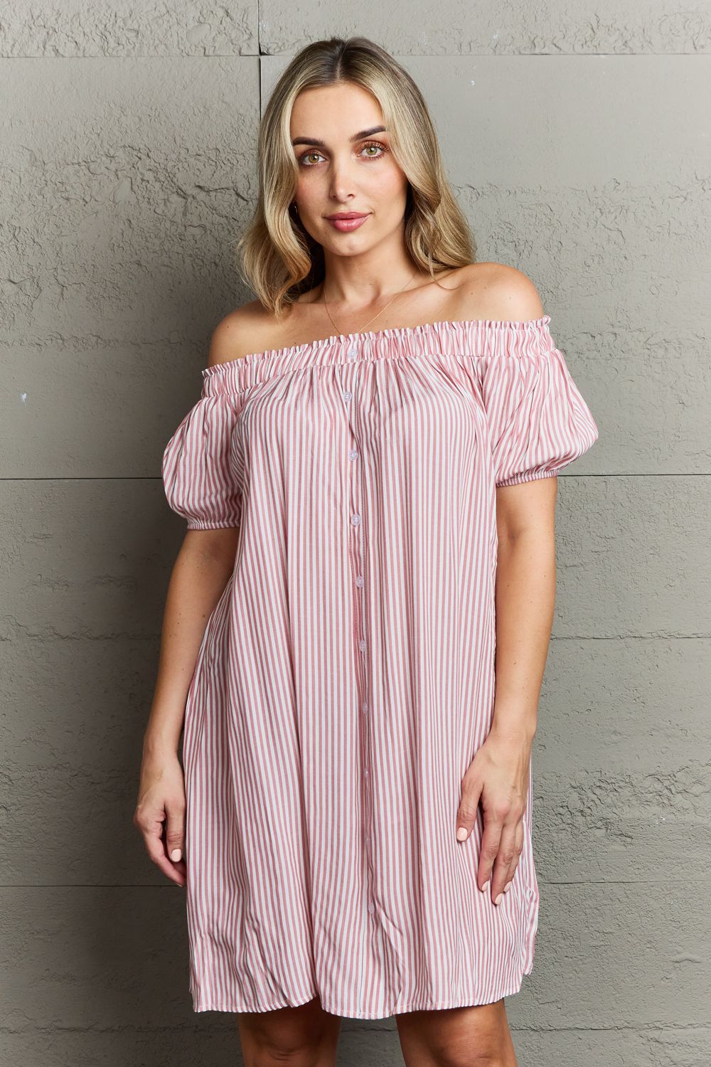 Ninexis Show Compassion Off The Shoulder Mini Dress
