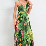 Printed Surplice Maxi Cami Dress
