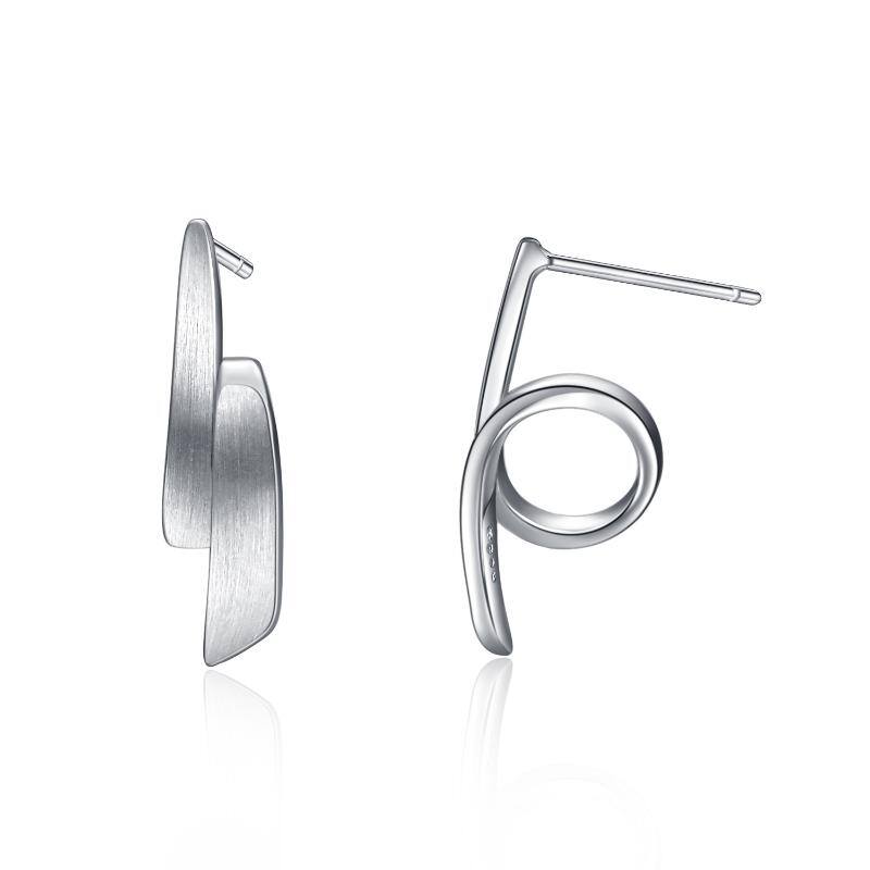 925 Sterling Silver Retro Style Trendy Earrings for Women Teens
