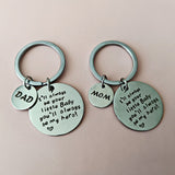 Gift For Parents Birthday Father Mother Day Anniversary Mom Dad Keychain Charm
