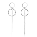 Simple pearl tassel earrings sterling silver earrings long earrings ear
