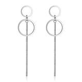 Simple pearl tassel earrings sterling silver earrings long earrings ear
