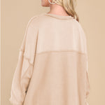 Exposed Seam Long Sleeve Sweatshirt
