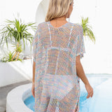 Openwork Slit V-Neck Cover Up
