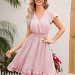 Swiss Dot Cap Sleeve Dress
