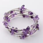 Women's Natural Crystal Crushed Stone Bracelet
