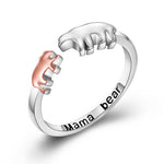 Mama Bear Rings 925 Sterling Silver Mothers Ring Mom Jewelry
