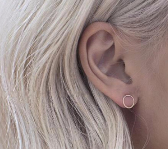 Minimalist Stud Earrings Tiny Circle Earrings Contracted Earrings Girl
