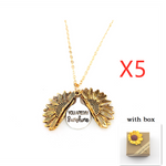 Sunflower Double Lettering Necklace
