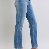 Judy Blue Full Size Run Vintage Wash Thermal Straight Jeans
