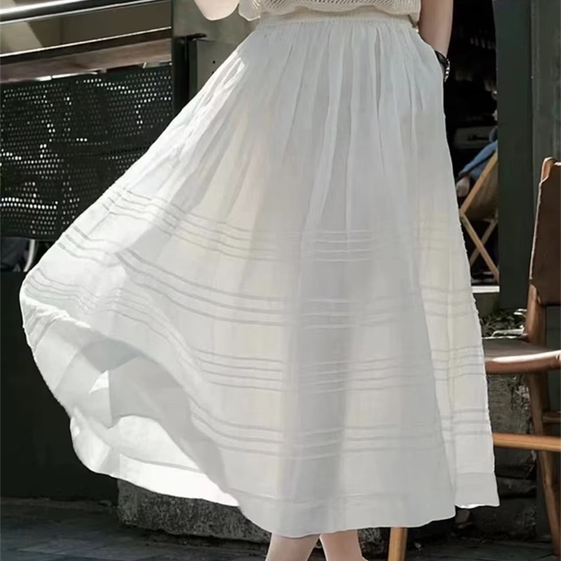 Women's Fashion Temperament Solid Color Skirt
