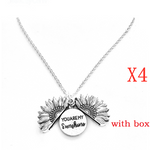 Sunflower Double Lettering Necklace
