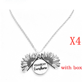 Sunflower Double Lettering Necklace
