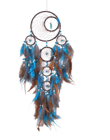 Five Rings Dream Catcher Feather Pendant Fashion Home Wind Chime
