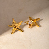 Stainless Steel Star Shape Earrings
