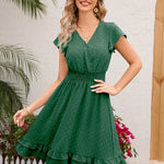 Swiss Dot Cap Sleeve Dress
