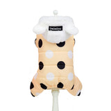 Warm big polka dot four-leg cotton coat
