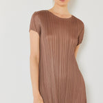 Marina West Swim Pleated Cap Sleeve A-Line Dress
