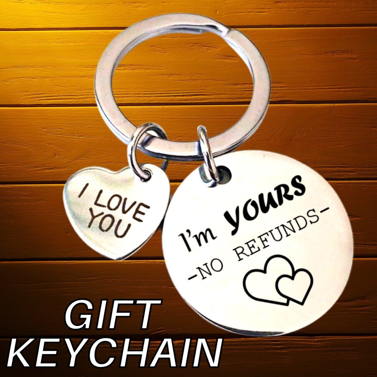 Romantic Couples Keychain Gift For Her Him Girlfriend Boyfriend Love Keyring Tag
