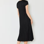 Marina West Swim Pleated Cap Sleeve A-Line Dress
