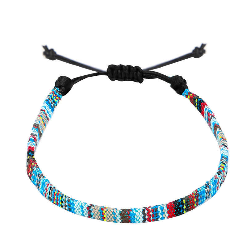 Hand Woven Rainbow Color Anklet Bohemian Style
