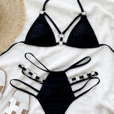 Cutout Halter Neck Two-Piece Bikini Set
