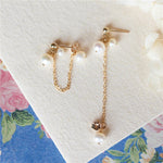 Freshwater Pearl Fringe Stud Earrings
