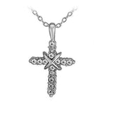 Studded Jesus Cross Necklace Clavicle Chain
