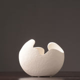 Simple white ceramic vase decoration
