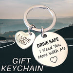 Boyfriend Husband Dad Couples Birthday Gifts Keychain Love Keyring - Drive Safe
