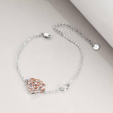 Rose Bracelet Sterling Silver Flower Jewelry Gifts for Wife Girlfriend Daughter Mom
