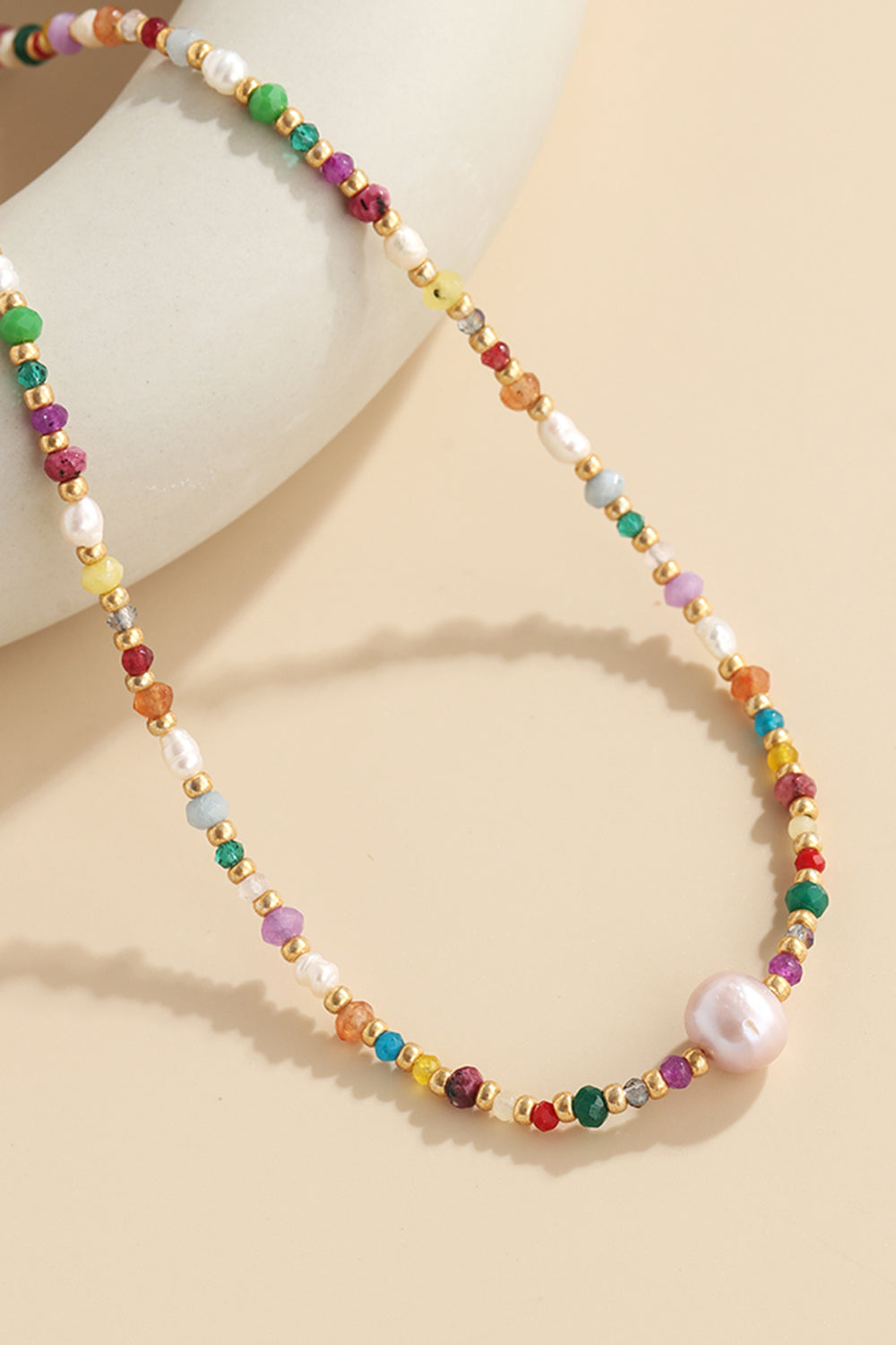 Multicolored Bead Necklace
