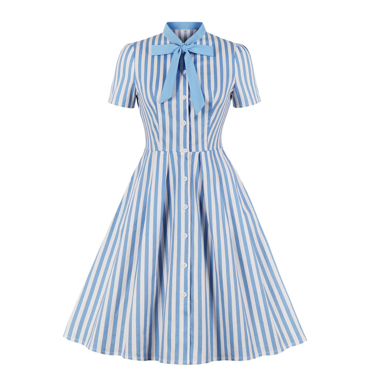 Striped button vintage dress
