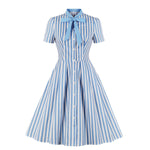 Striped button vintage dress
