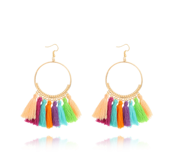 Big Round Drop Dangle Earrings
