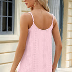 Eyelet Scoop Neck Ruched Cami
