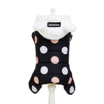 Warm big polka dot four-leg cotton coat
