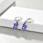 Snake Earrings for Women Sterling Silver Dainty Snake Shaped Huggie Hoop Earrings Jewelry Gifts
