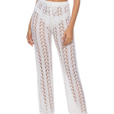 Cutout Drawstring High Waist Swim Pants
