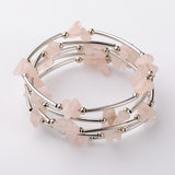 Women's Natural Crystal Crushed Stone Bracelet
