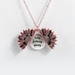 Sunflower Double-layer Lettering Necklace
