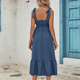 Contrast Trim Wide Strap Cami Dress
