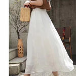 Women's Fashion Temperament Solid Color Skirt
