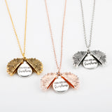 Sunflower Double Lettering Necklace
