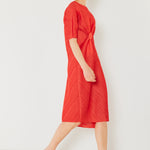 Marina West Swim Pleated Dolman Sleeve Dress
