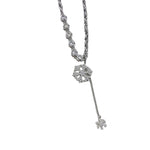 Temperament Personality Micro-set Zircon Snowflake Pendant Necklace
