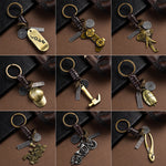 Women's Fashion Vintage Handwoven Leather Keychain
